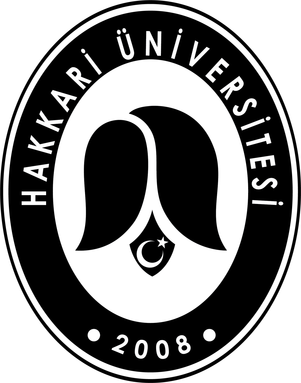 Hakkari Üniversitesi Logosu Siyah