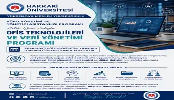 Büro Yönetimi ve Yönetici Asistanlığı Programı, "Ofis Teknolojileri ve Veri Yönetimi Programı" Olarak Yeniden Yapılandırıldı