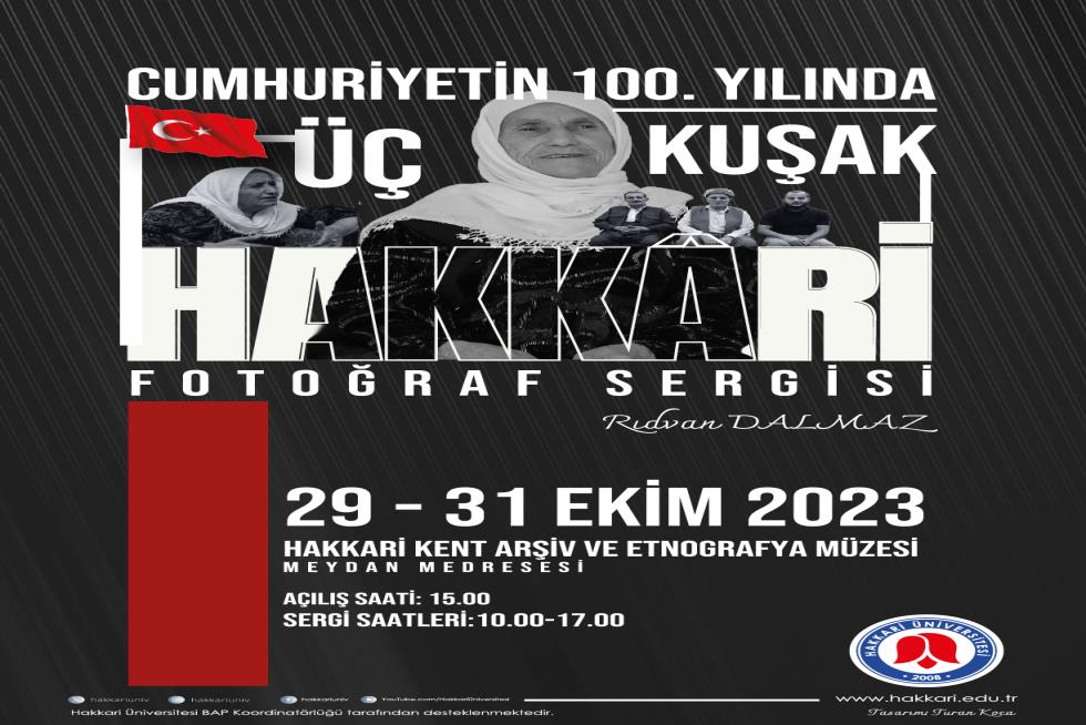 Cumhuriyetin 100. Yılında Üç Kuşak Hakkari Fotoğraf Sergisi etkinlik afişi
