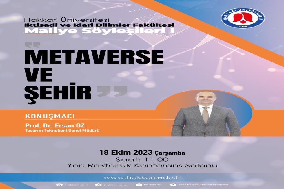 Maliye Söyleşileri 1 "Metaverse ve Şehir" etkinlik afişi