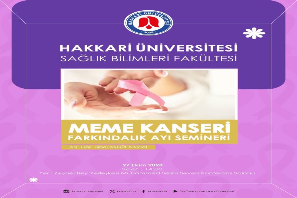 Meme Kanseri Farkındalık Ayı Semineri etkinlik afişi