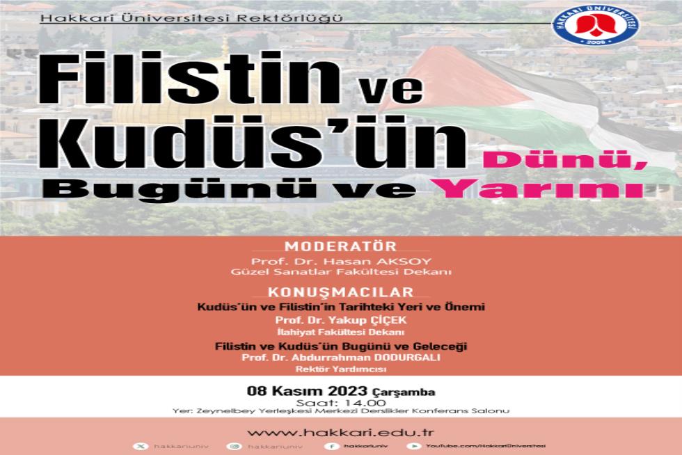 Filistin ve Kudüs’ün Dünü, Bugünü ve Yarını Paneli etkinlik afişi