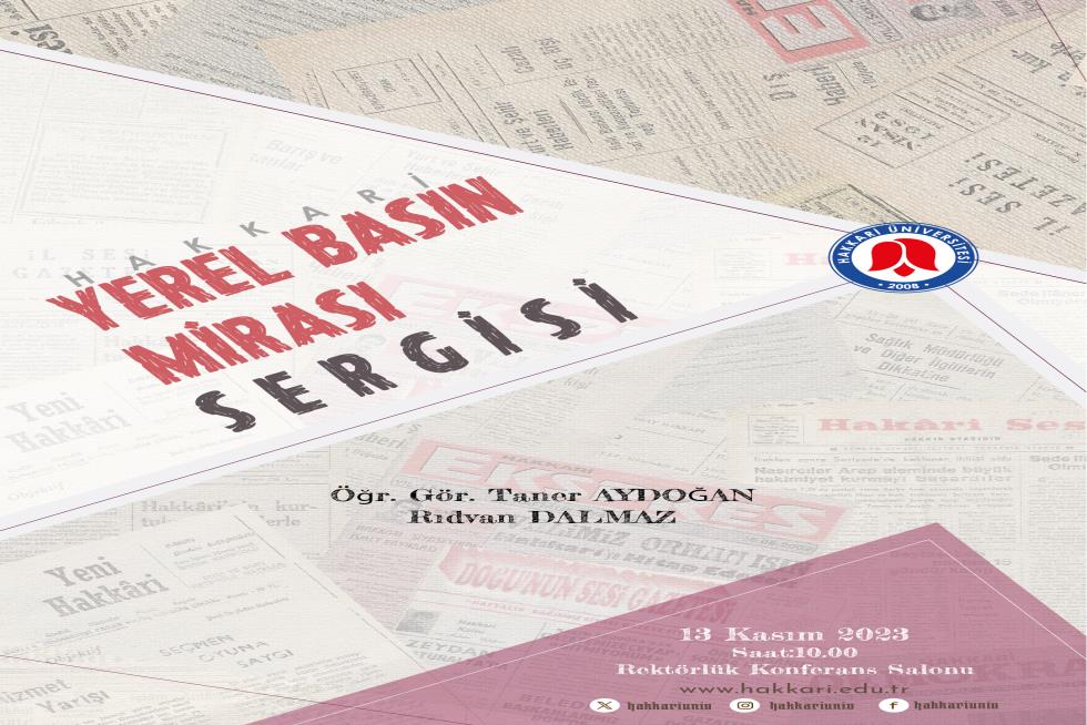 Hakkari Yerel Basın Mirası Sergisi etkinlik afişi