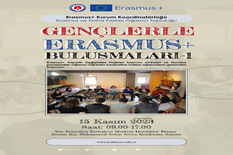 Gençlerle Erasmus+ Buluşmaları 1 etkinlik afişi