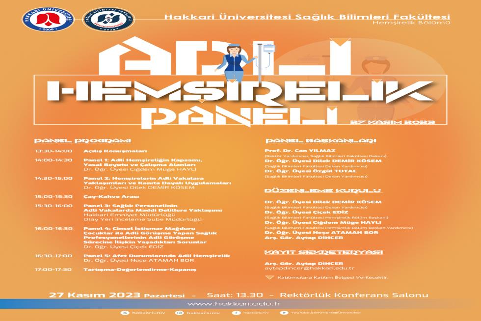 Adli Hemşirelik Paneli etkinlik afişi