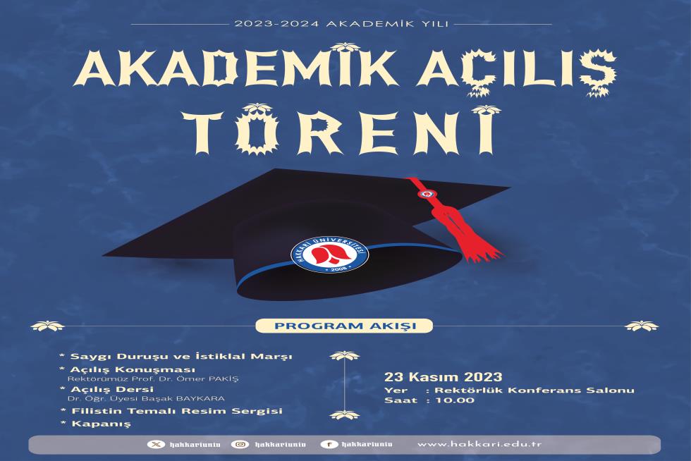 Akademik Açılış Töreni etkinlik afişi