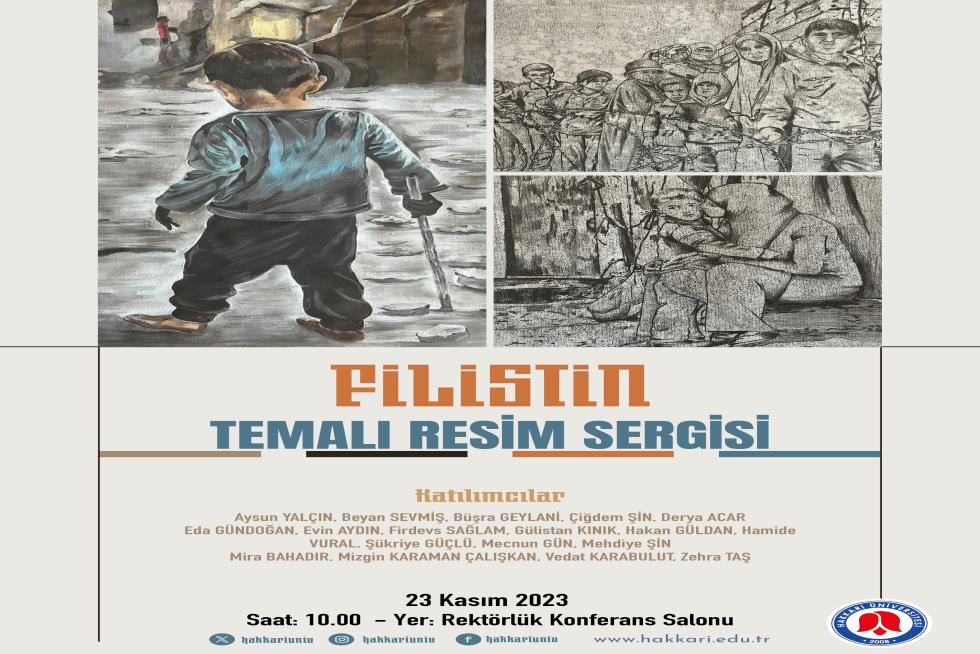 Filistin Temalı Resim Sergisi etkinlik afişi