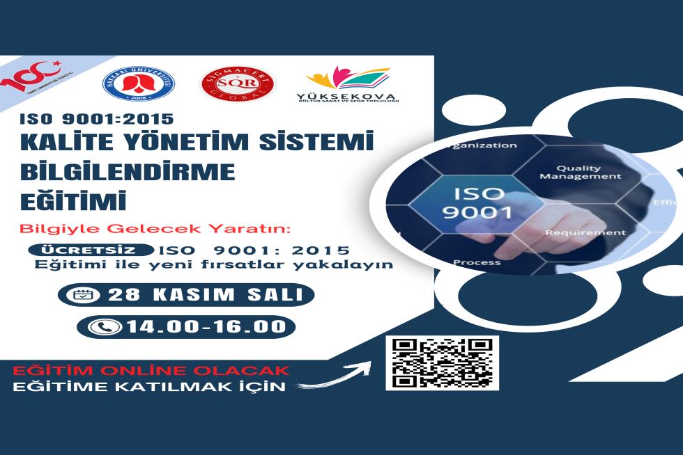 Kalite Yönetim Sistemi Bilgilendirme Eğitimi etkinlik afişi