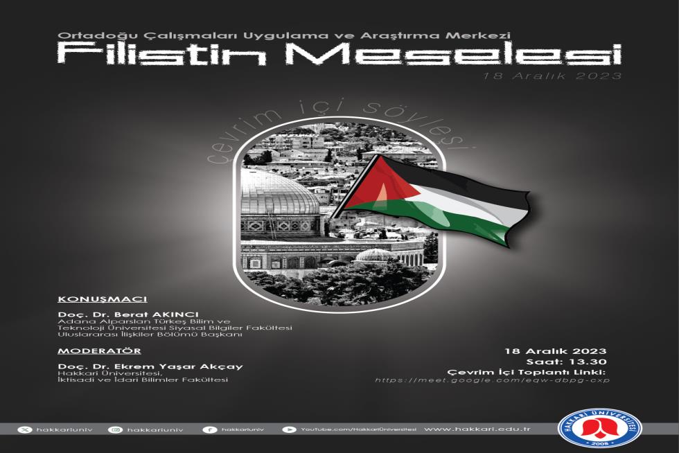 Filistin Meselesi (Söyleşi) etkinlik afişi