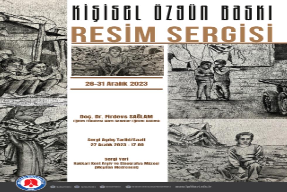 Kişisel Özgün Baskı Resim Sergisi etkinlik afişi