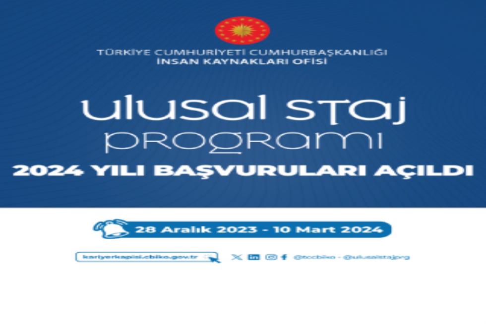2024 Yılı Ulusal Staj Programı Başvuruları Açıldı etkinlik afişi