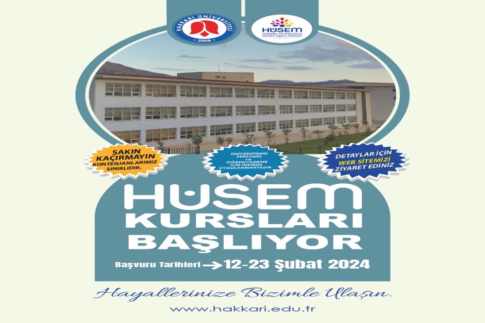 HÜSEM Kursları Başlıyor etkinlik afişi
