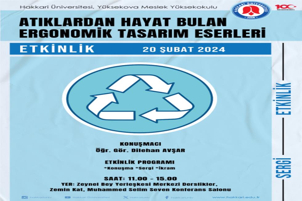 Atıklardan Hayat Bulan Ergonomik Tasarım Eserleri Etkinliği etkinlik afişi