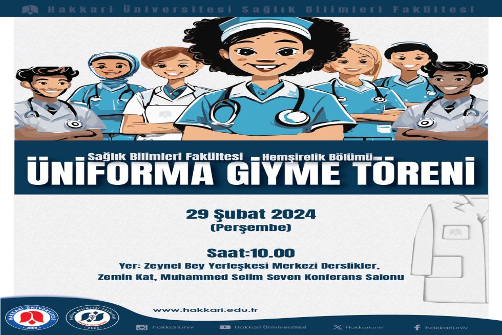 Hemşirelik Bölümü Üniforma Giyme Töreni etkinlik afişi