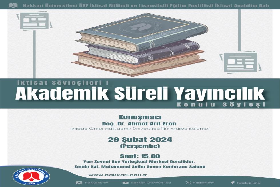 Akademik Süreli Yayıncılık Söyleşi etkinlik afişi