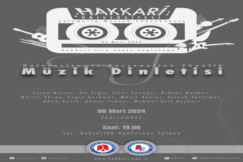 Müzik Dinletisi etkinlik afişi