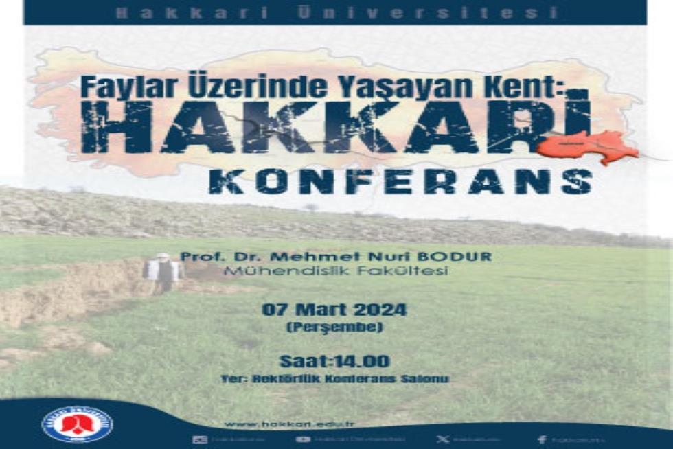 Faylar Üzerinde Yaşayan Kent; Hakkari Konferansı etkinlik afişi