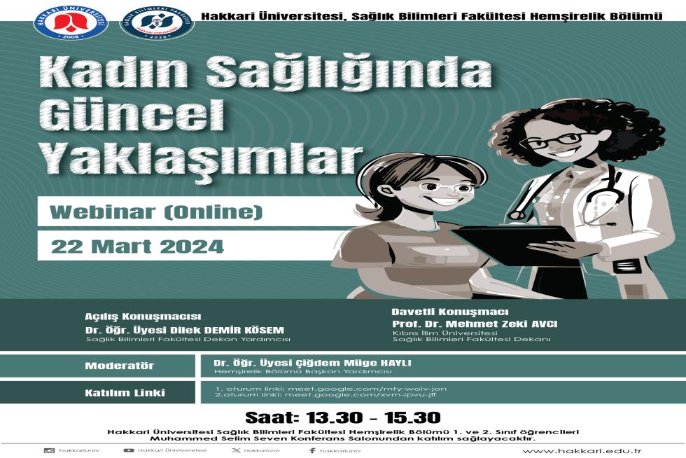 Kadın Sağlığında Güncel Yaklaşımlar Webinar etkinlik afişi