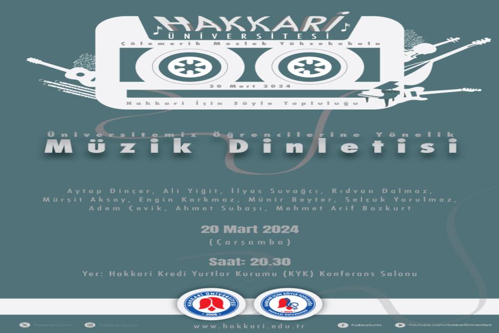 Müzik Dinletisi etkinlik afişi