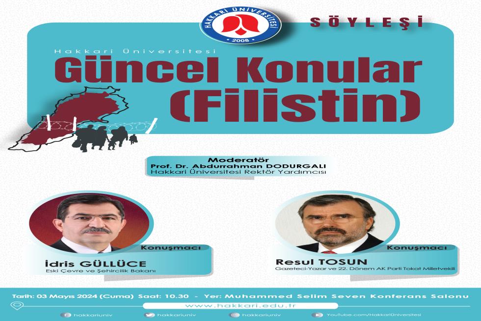 Güncel Konular Filistin etkinlik afişi