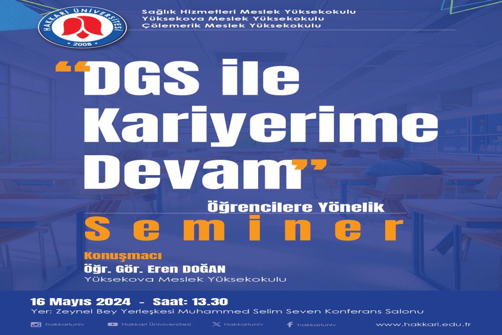 DGS ile Kariyerime Devam Semineri etkinlik afişi