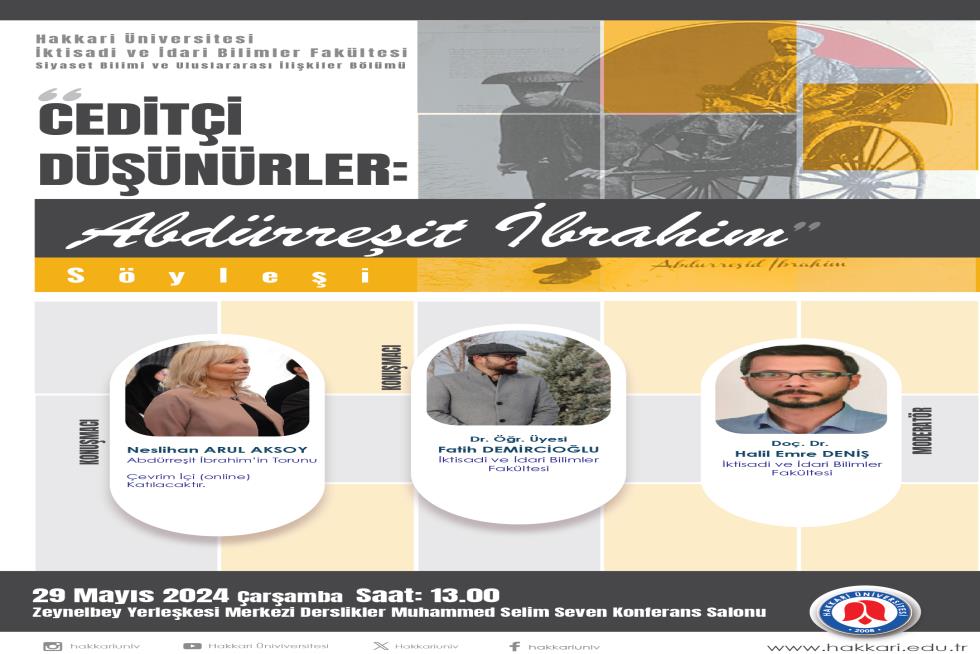 Ceditçi Düşünürler: Abdürreşit İbrahim Konulu Söyleşi etkinlik afişi
