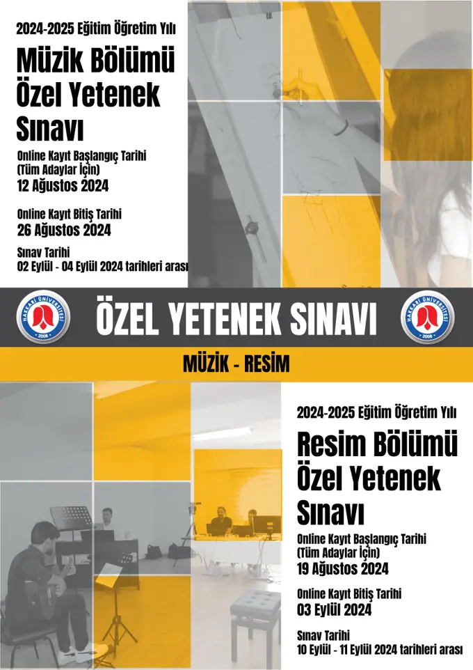 Resim - Müzik Bölümü Özel Yetenek Sınavı etkinlik afişi