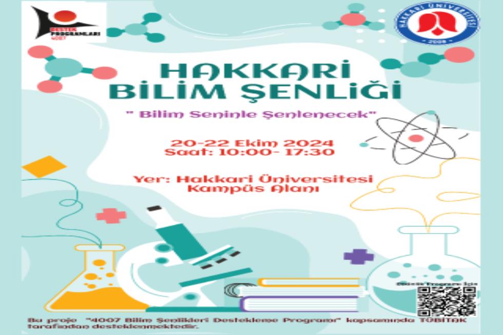 Hakkari Bilim Şenliği etkinlik afişi