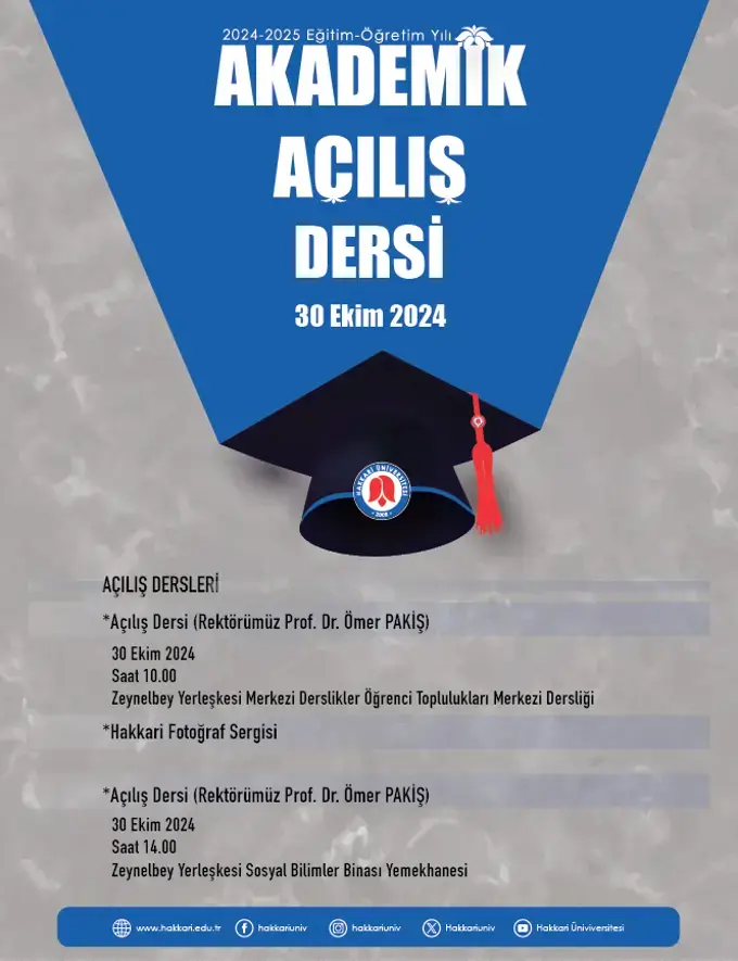 Akademik Açılış Dersi etkinlik afişi