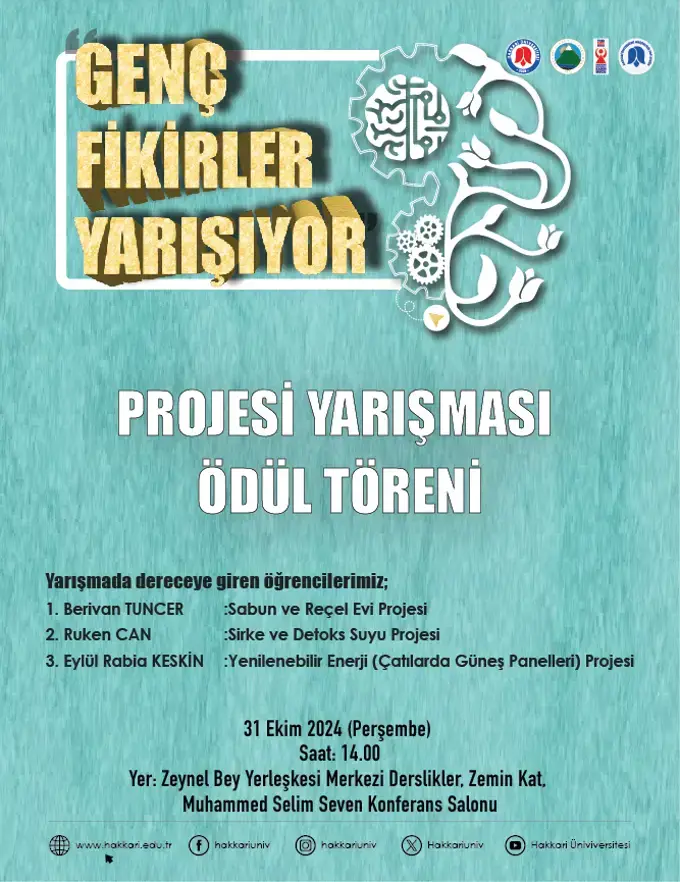 Genç Fikirler Yarışıyor Projesi Ödül Töreni etkinlik afişi