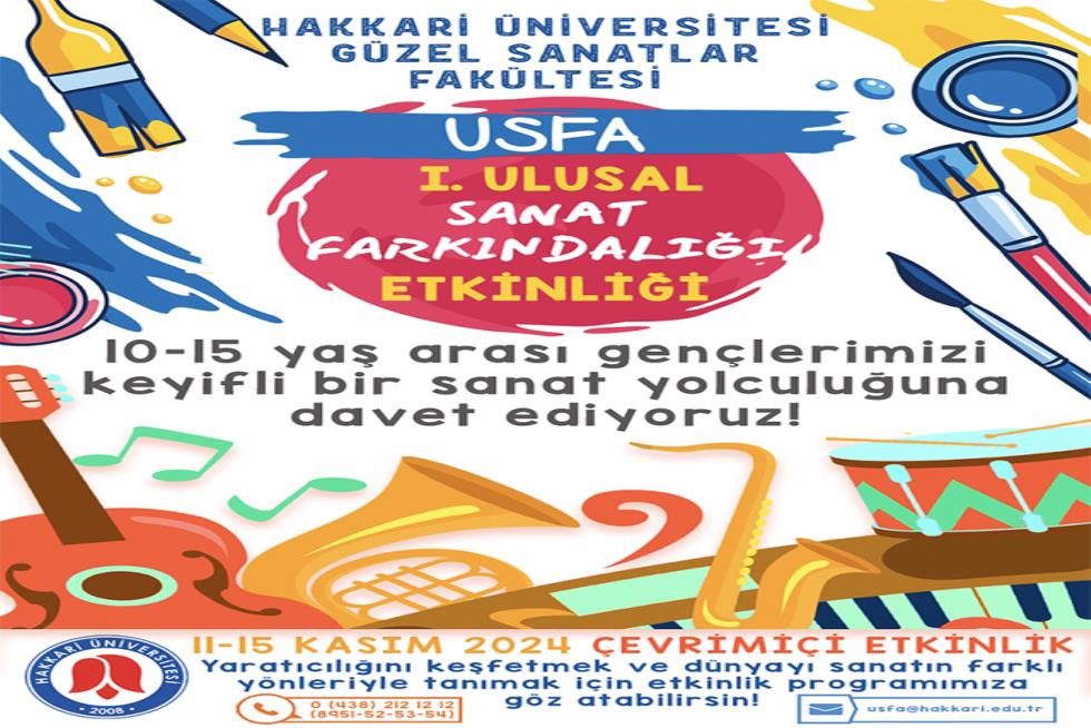 Güzel Sanatlar Fakültesi I. Ulusal Sanat Farkındalığı Etkinliği Başlıyor etkinlik afişi