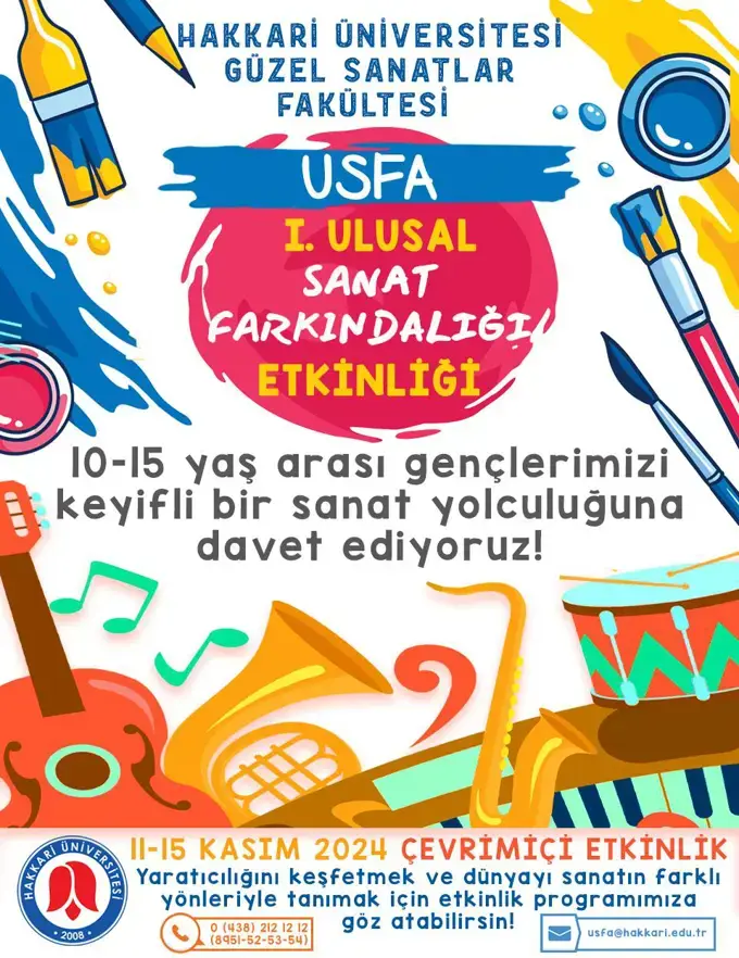 Güzel Sanatlar Fakültesi I. Ulusal Sanat Farkındalığı Etkinliği Başlıyor etkinlik afişi