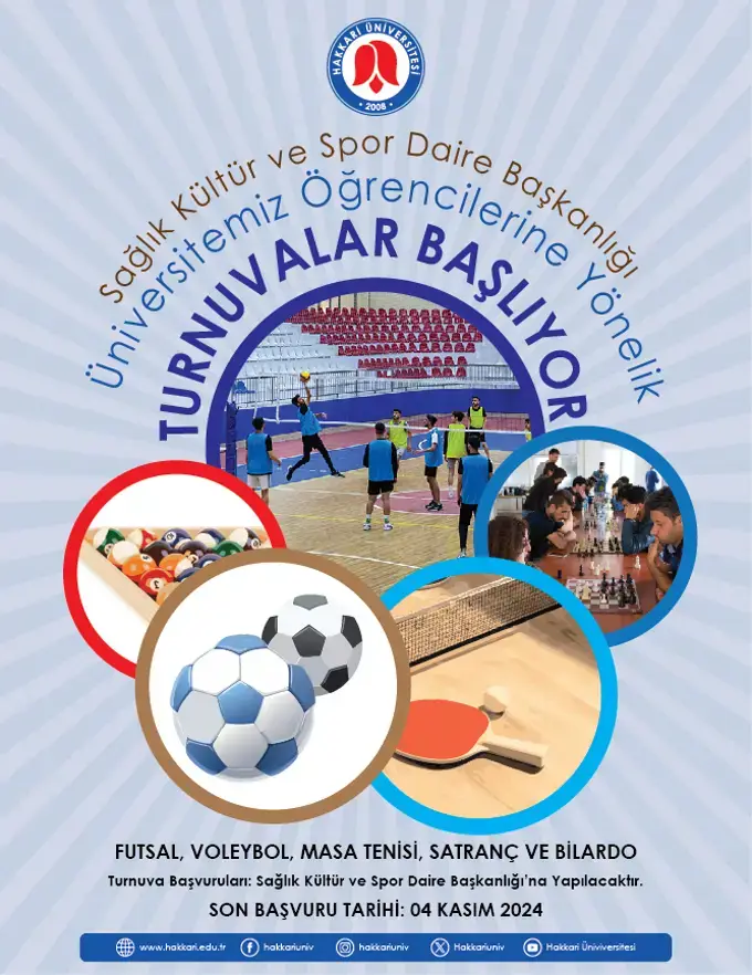 Turnuvalar Başlıyor etkinlik afişi