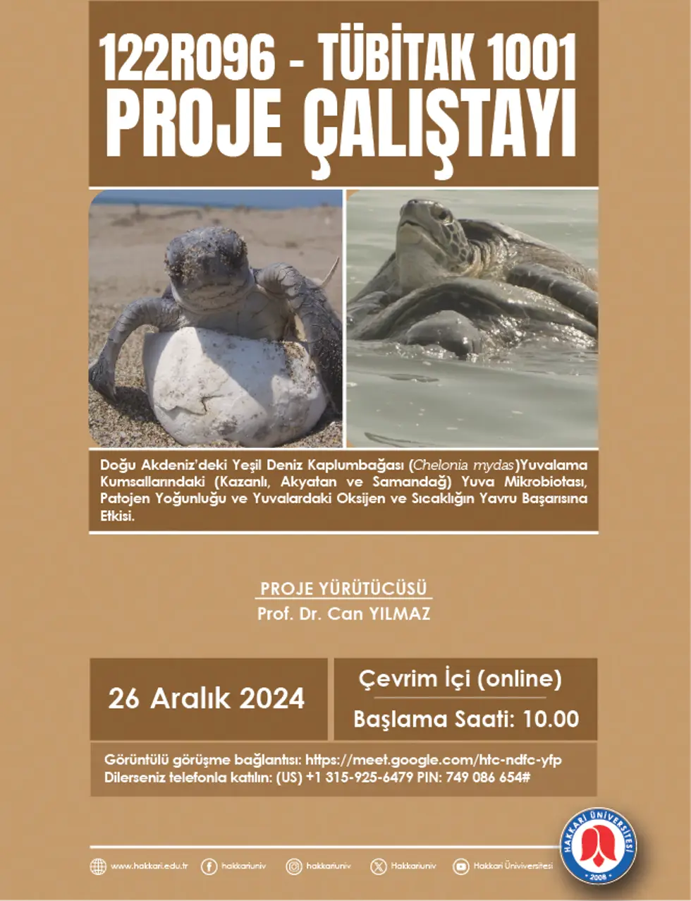 122 R096 - TUBİTAK 1001 Proje Çalıştayı etkinlik afişi