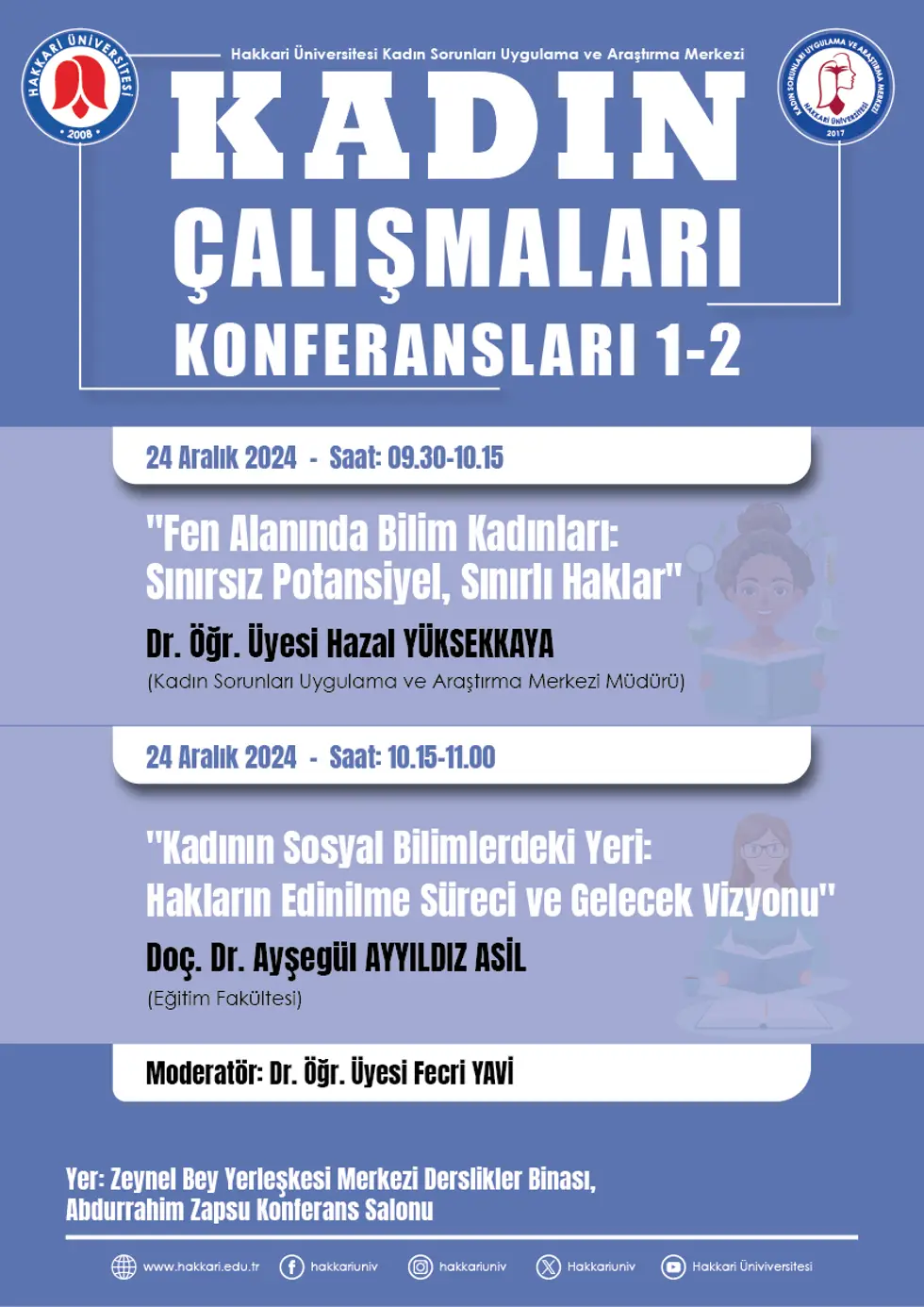 Kadın Çalışmaları Konferansları 1-2 etkinlik afişi