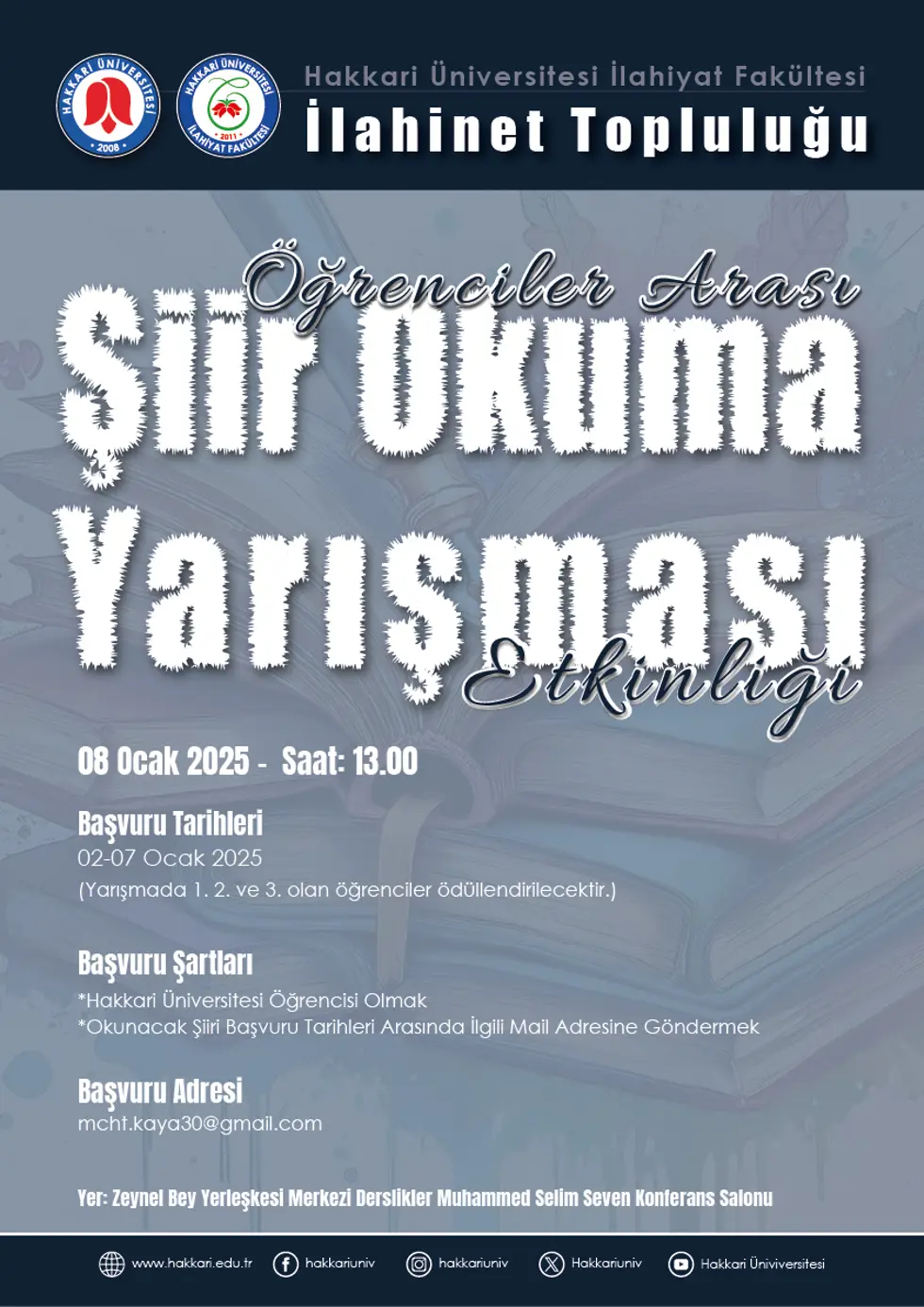 Şiir Okuma Yarışması etkinlik afişi