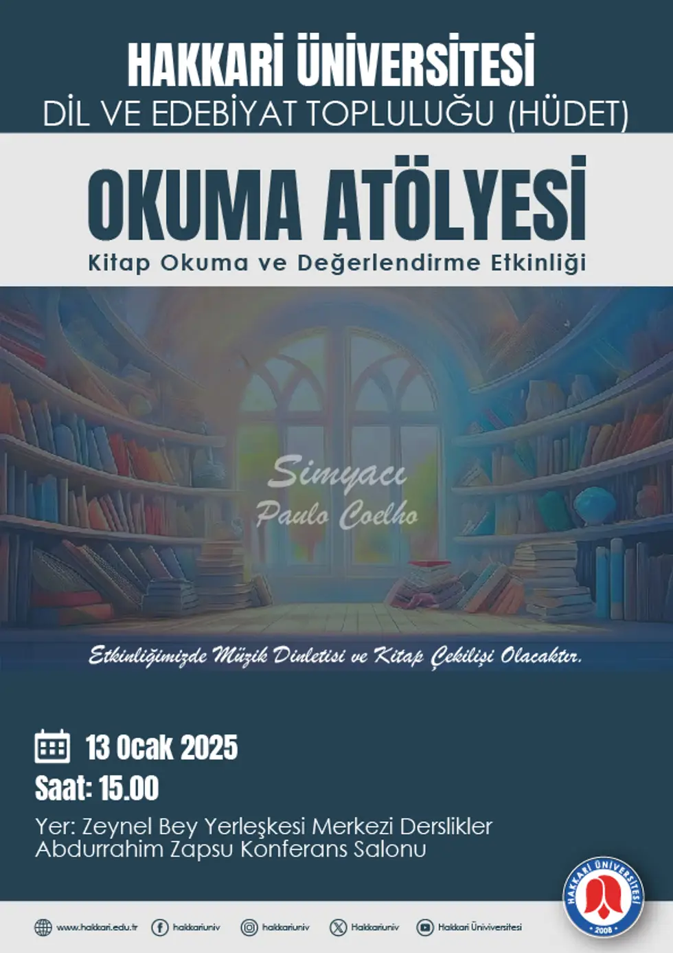 Kitap Okuma ve Değerlendirme Etkinliği etkinlik afişi