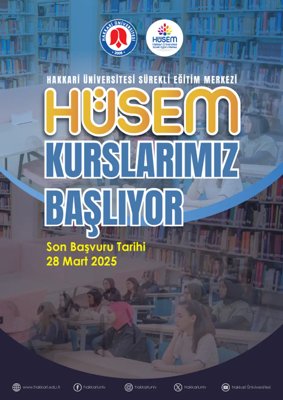 HÜSEM Kursları Başlıyor etkinlik afişi