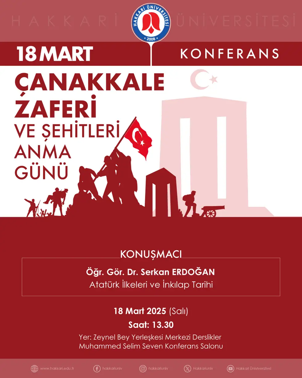 18 Mart Çanakkale Zaferi ve Şehitleri Anma Günü etkinlik afişi