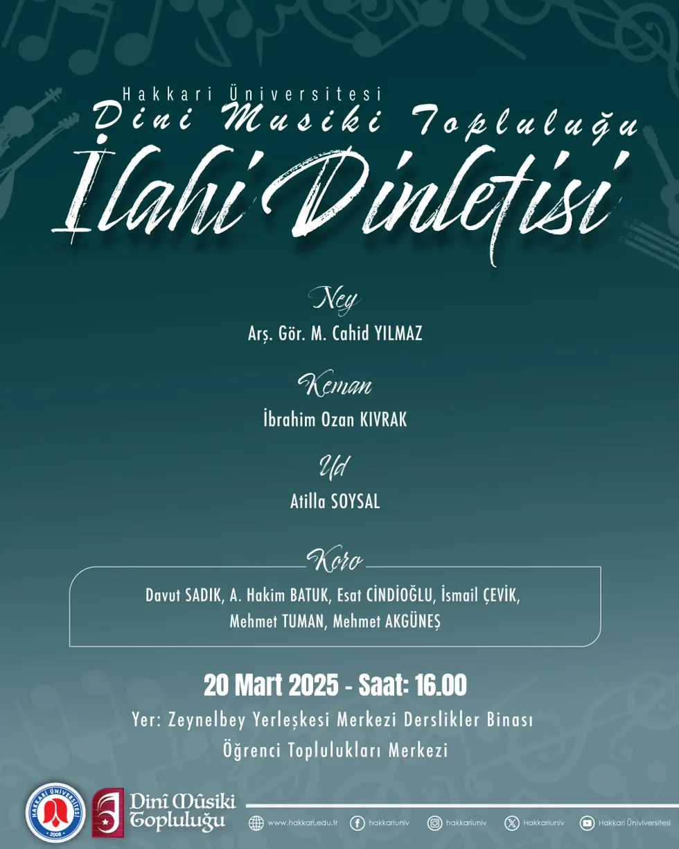 İlahi Dinletisi etkinlik afişi