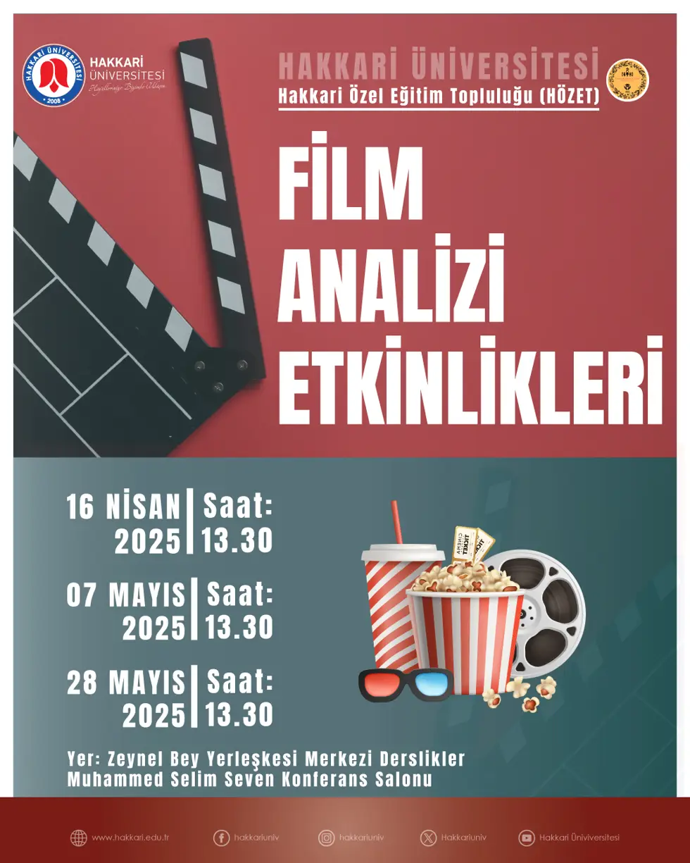 Film Analizi Etkinlikleri etkinlik afişi