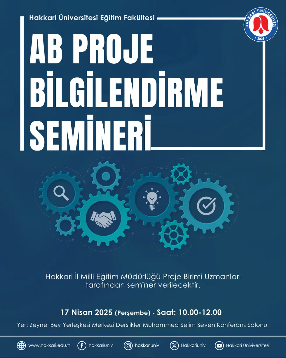 AB Proje Bilgilendirme Semineri etkinlik afişi