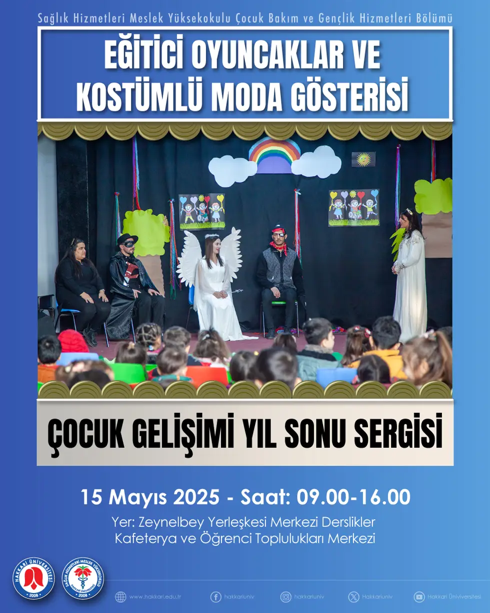 Çocuk Gelişimi Yıl Sonu Sergisi etkinlik afişi