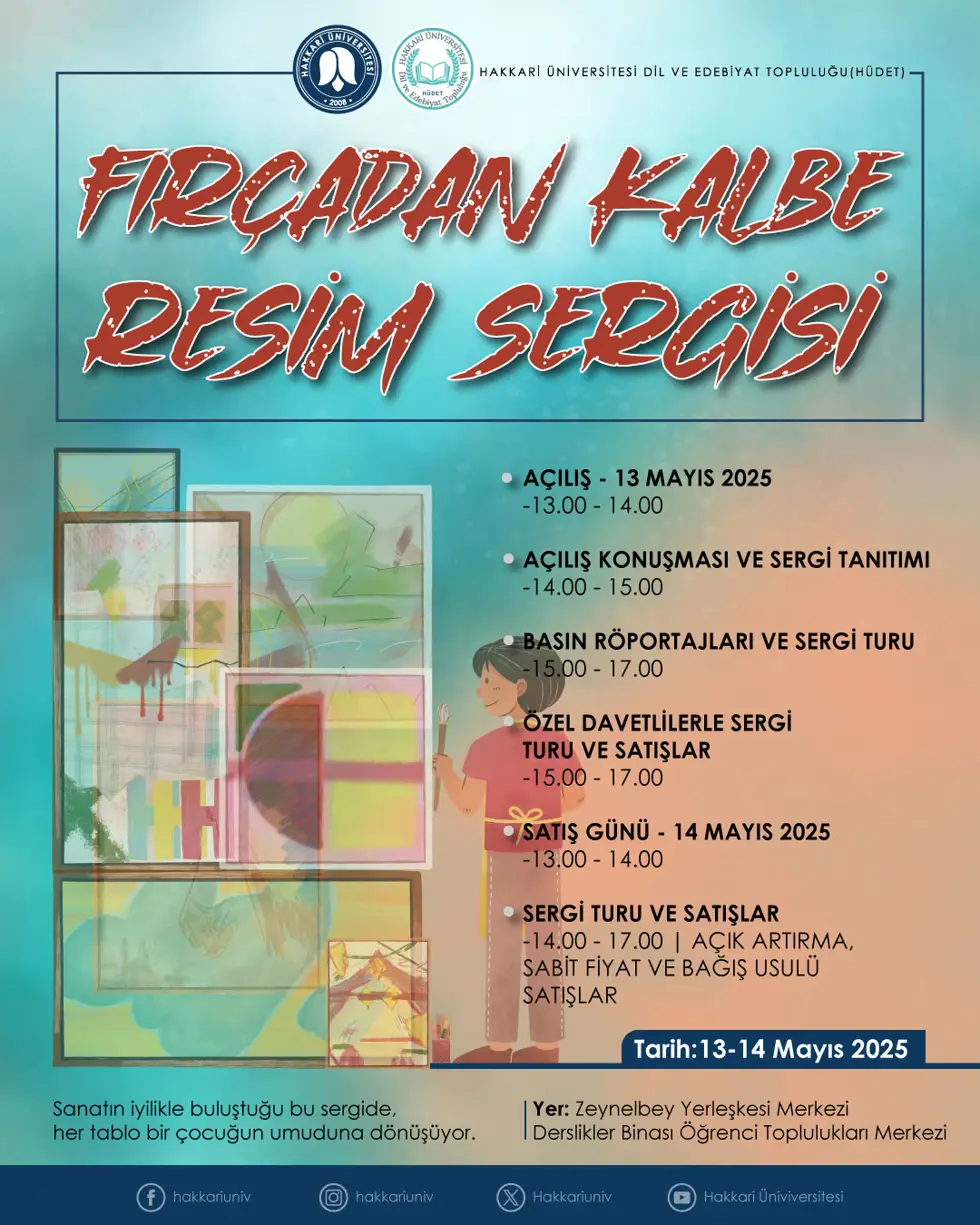 Fırçadan Kalbe Resim Sergisi etkinlik afişi