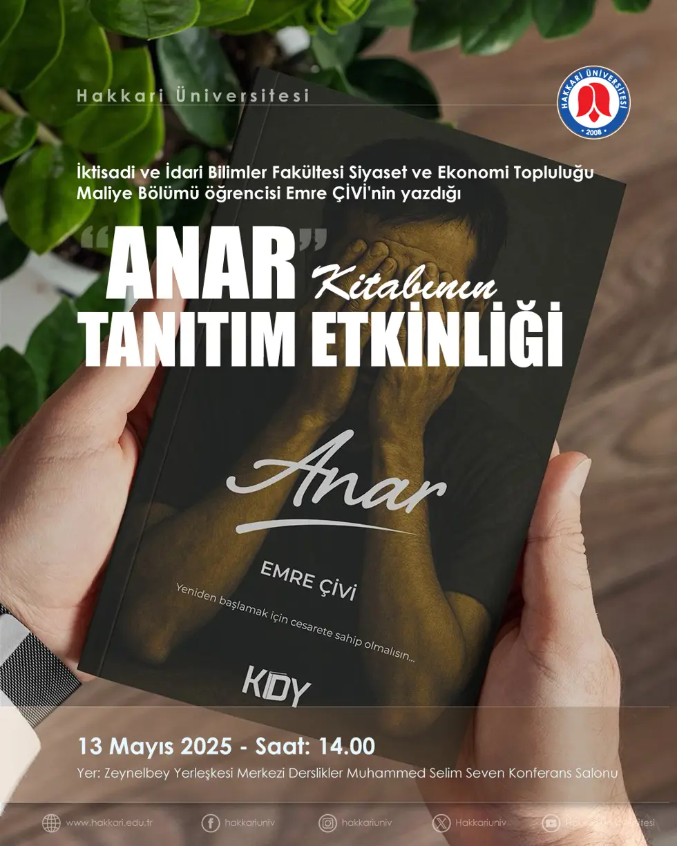Anar Kitabı Tanıtım Etkinliği etkinlik afişi