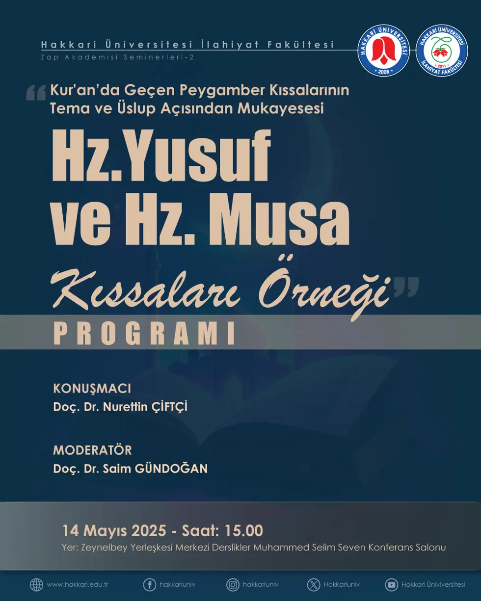 Hz.Yusuf ve Hz. Musa Kıssaları Örneği Programı etkinlik afişi
