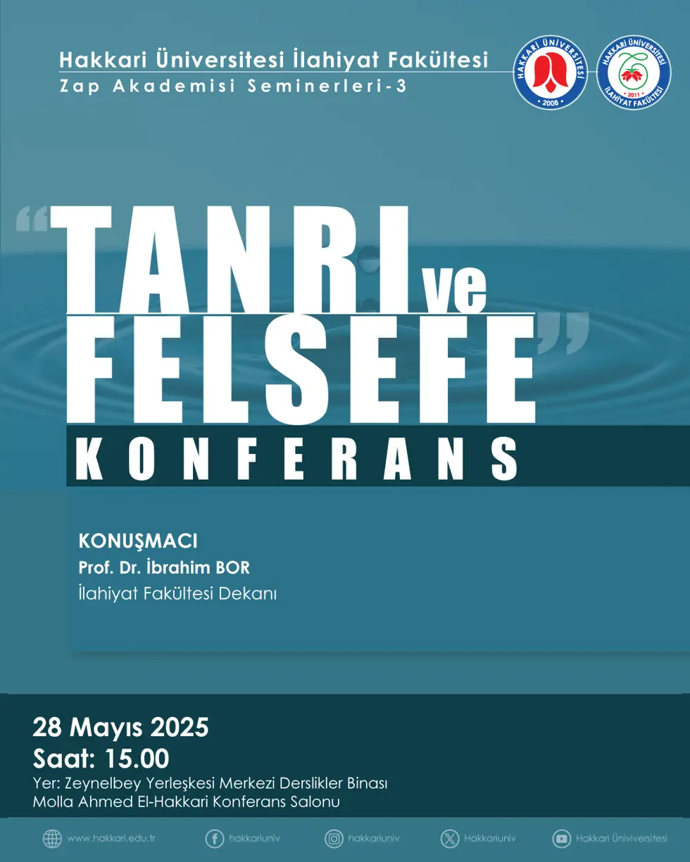 Tanrı ve Felsefe Konferansı etkinlik afişi