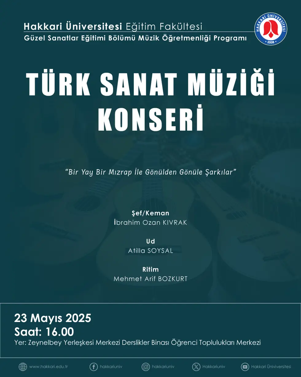 Türk Sanat Müziği Konseri etkinlik afişi