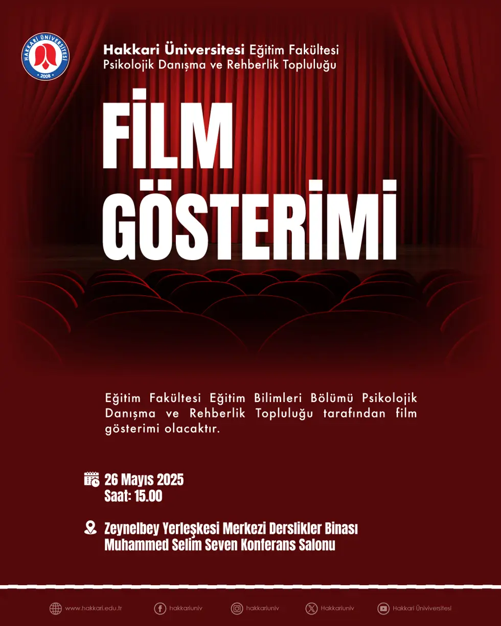 Film Gösterimi etkinlik afişi