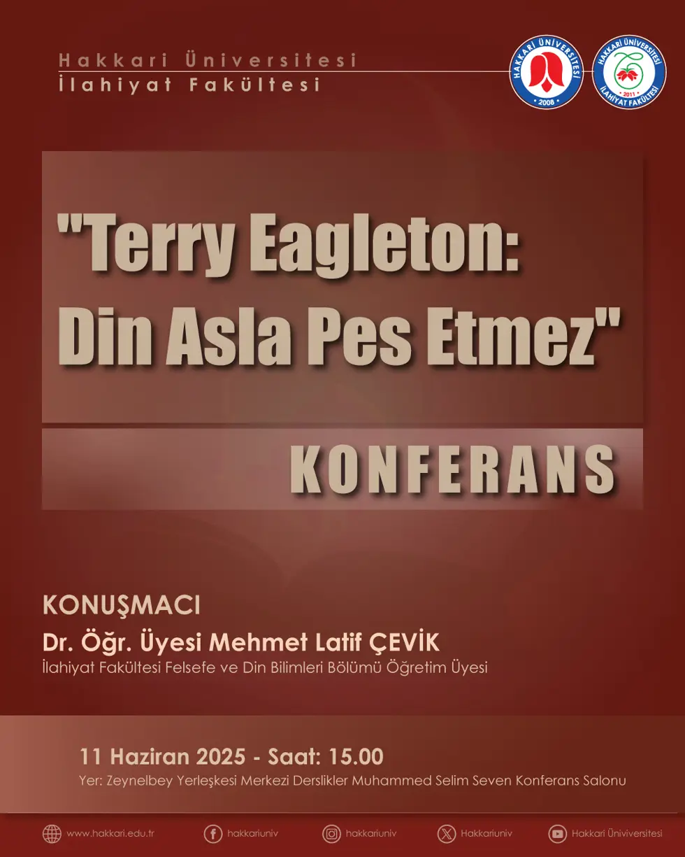 "Terry Eagleton: Din Asla Pes Etmez" etkinlik afişi